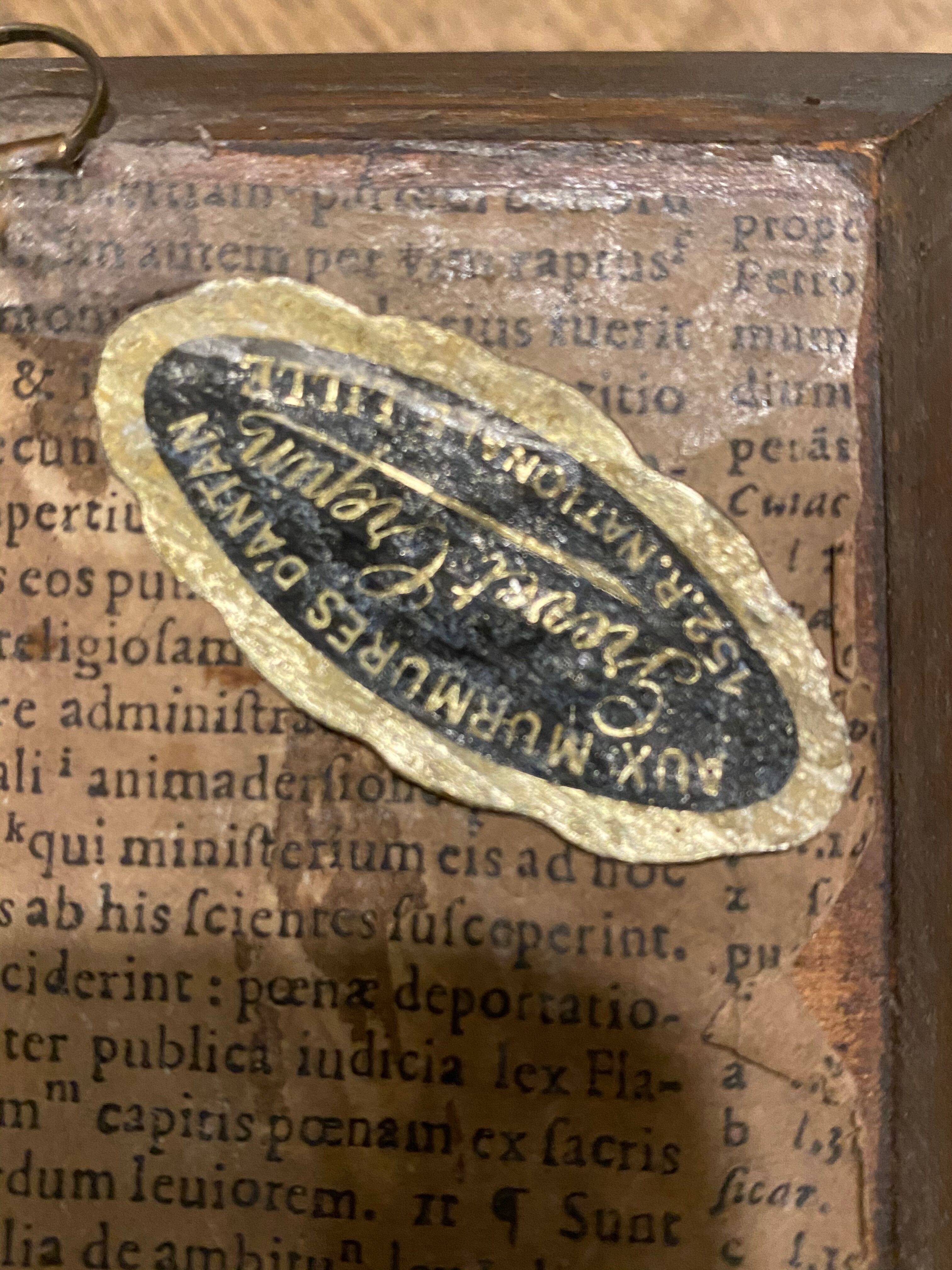 Signed miniature portrait