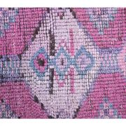 1970s Turkish handmade wool purple runner rug 76x340