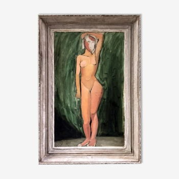 Cubist painting "portrait of a woman" 50's