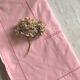 Antique linen and cotton towel candy pink