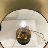 Paire de lampes de table ananas en laiton