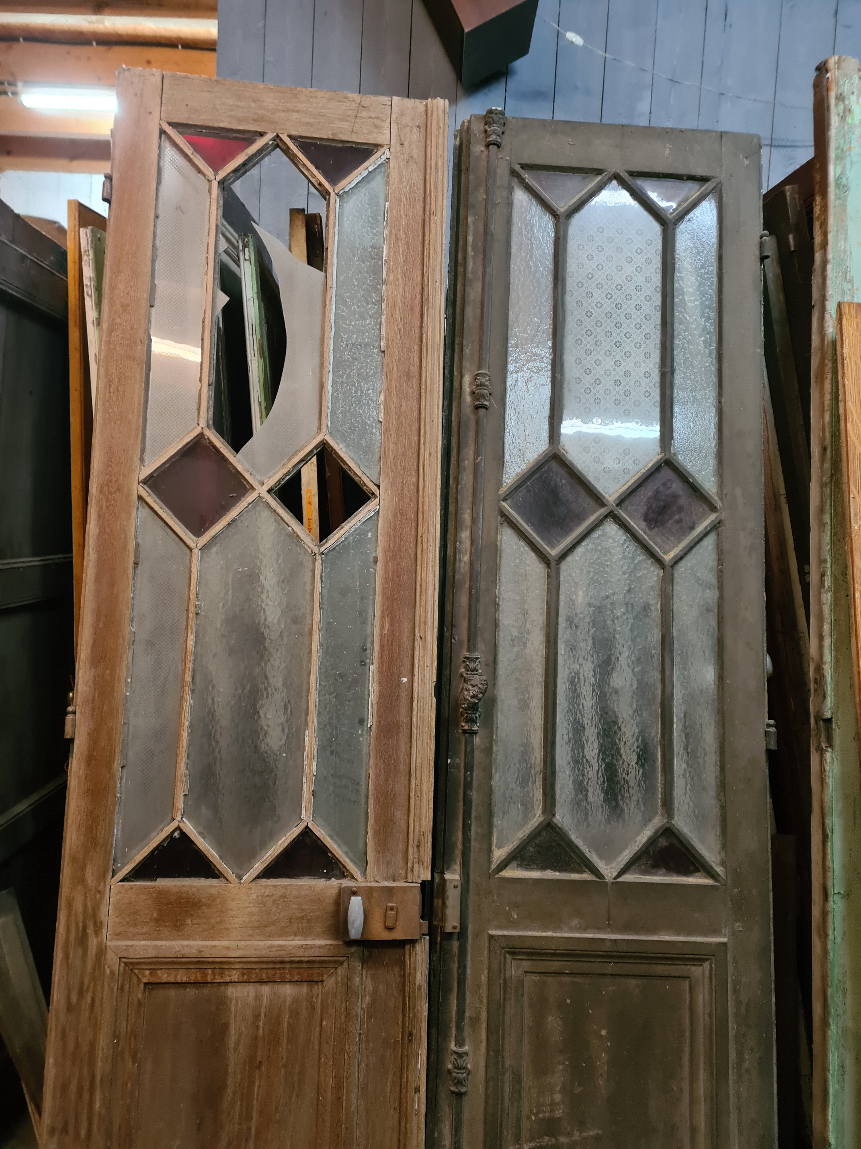 Pair of glass doors
