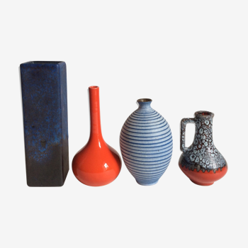 Ensemble de vases en céramique années 60