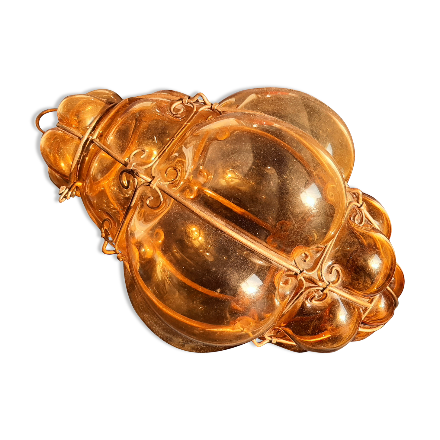 Lantern chandelier murano