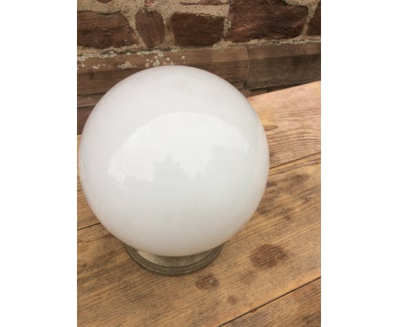 Lampe industrielle en verre 1950