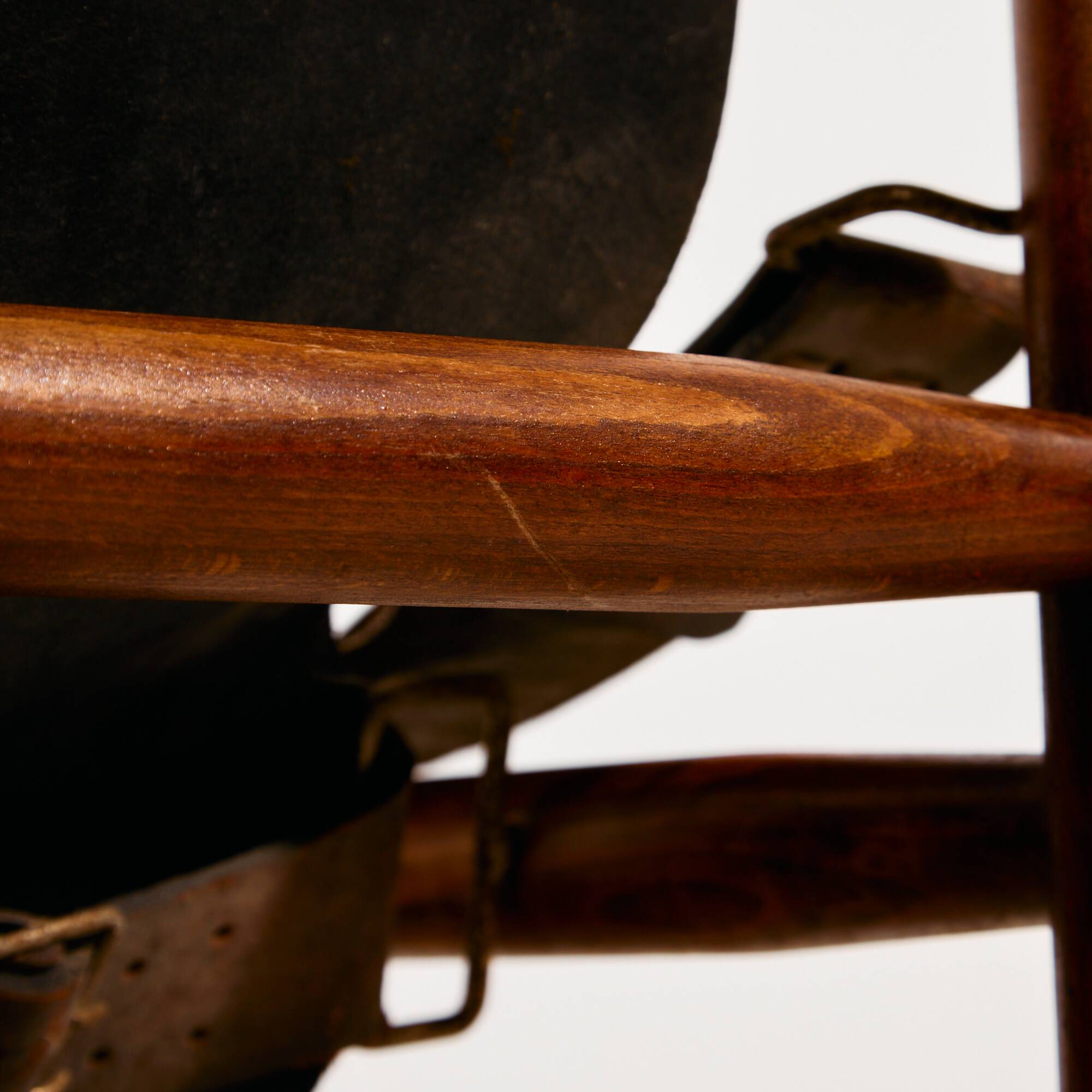 Hungarian calf leather lounge chair