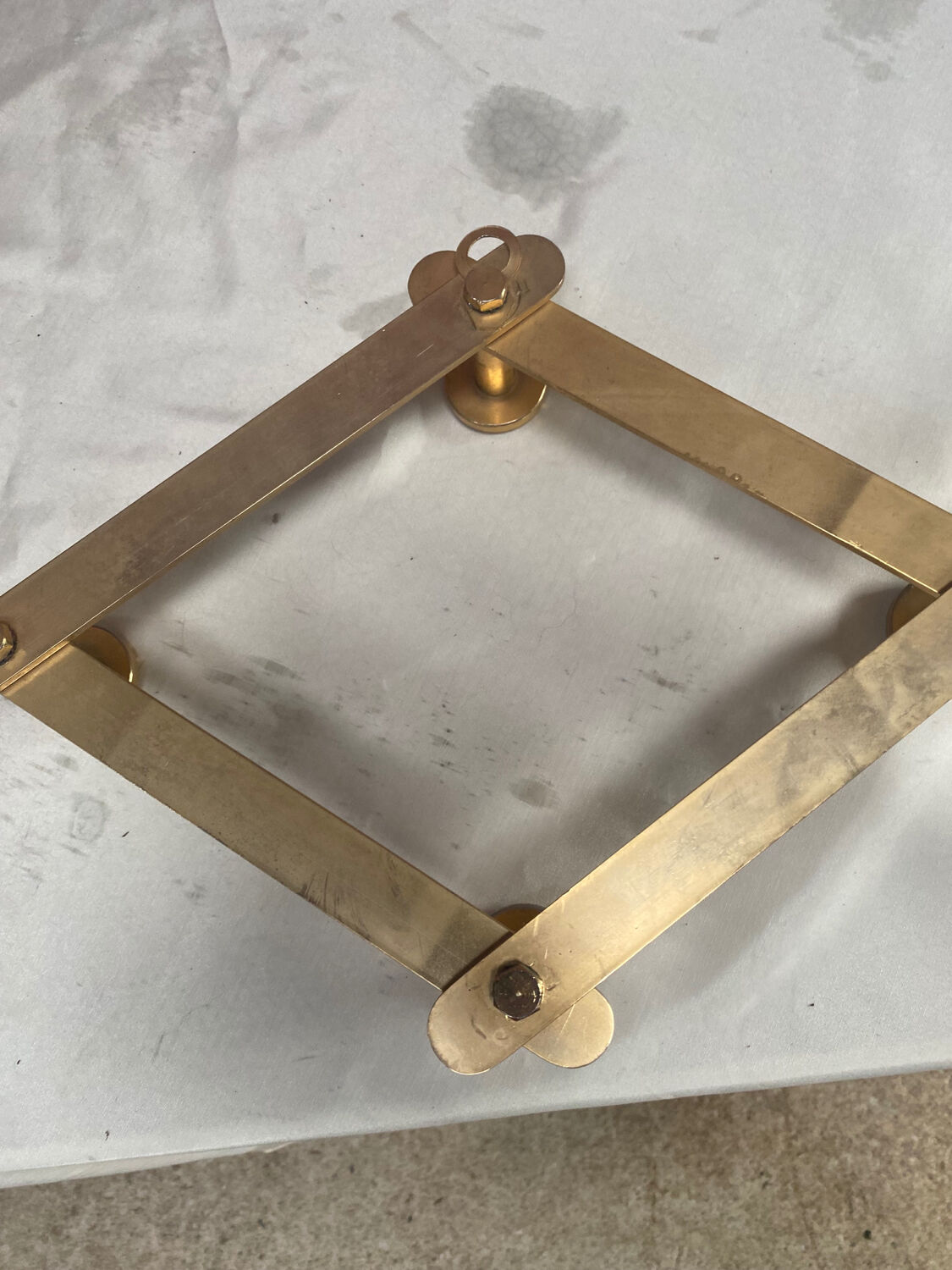 Brass extendable wall coat rack
