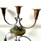 Art Deco Swedish Grace  candleholder in Varnish Verdigris Brass