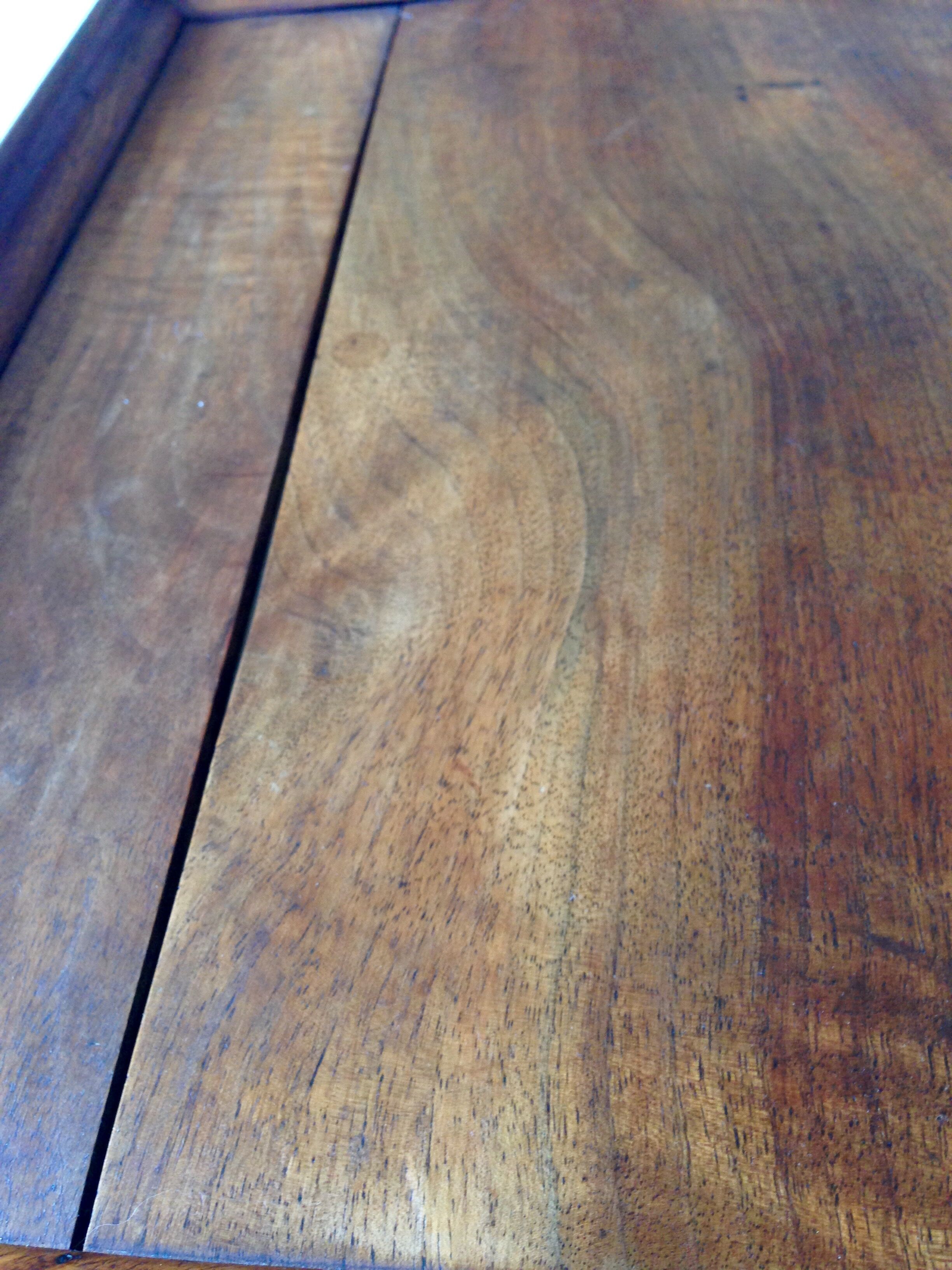 Tray in wood and brass