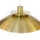 Brushed aluminum pendant light with golden finish, Denmark 1970s