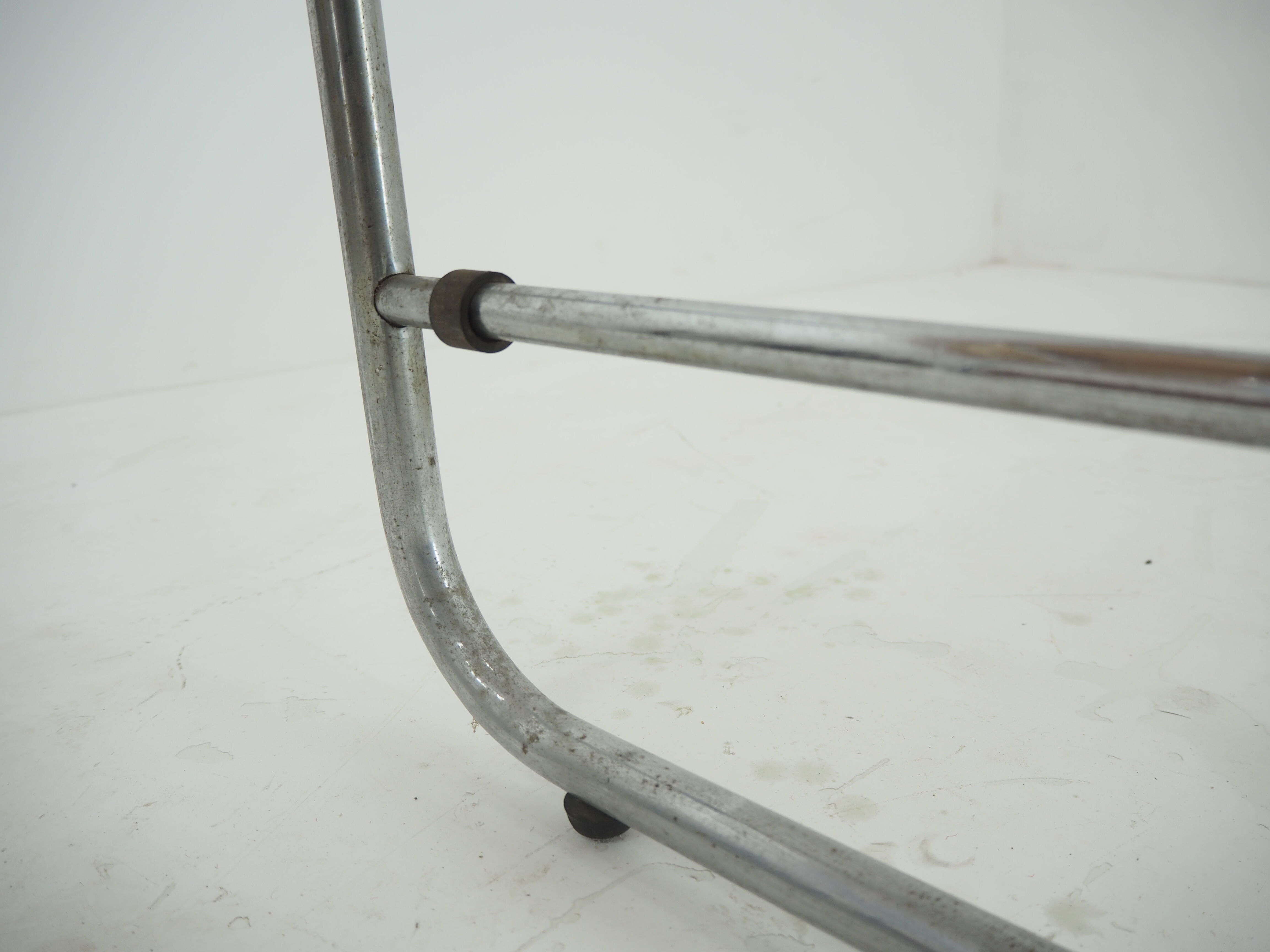 midcentury chrome side table, 1960s