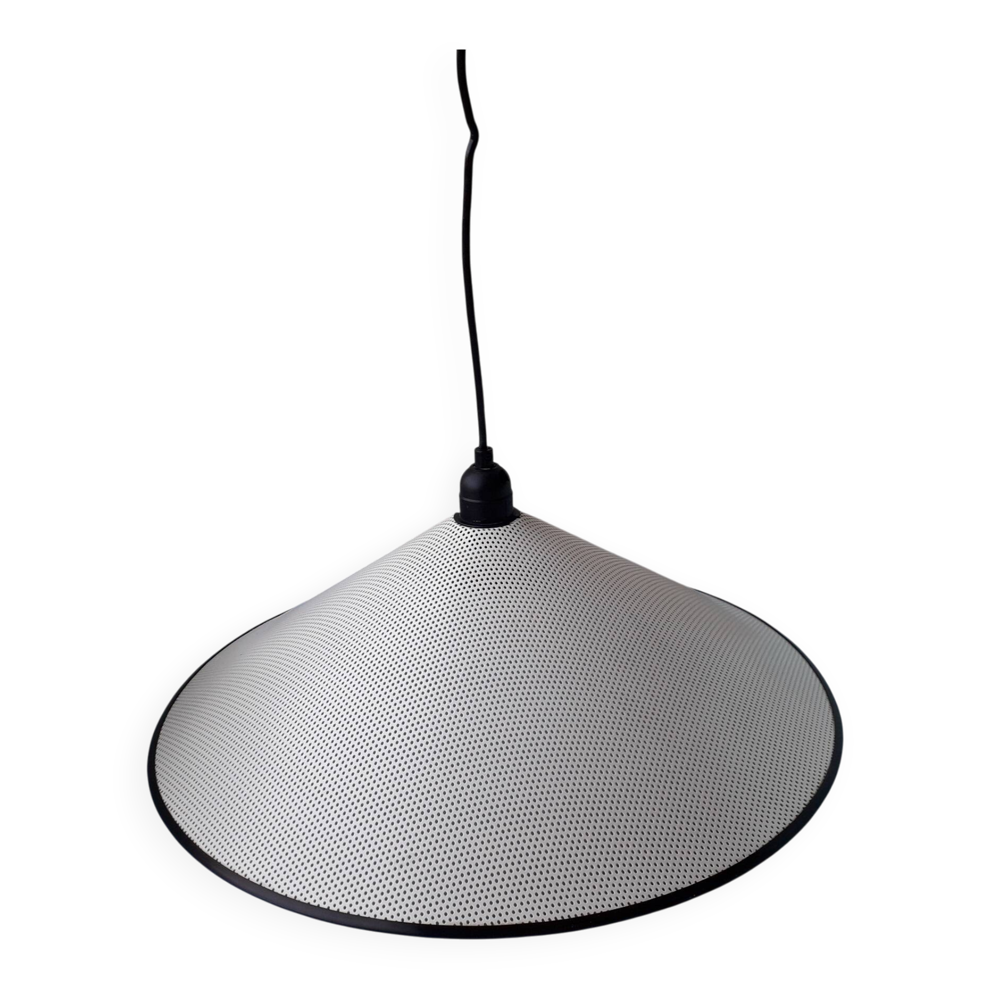 Suspension en métal perforé blanc