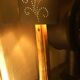 High-end industrial chic style lamp – cedar wood & metal