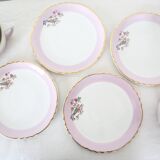 Set of 4 cups and sub-cups Moulin des Loups, vintage