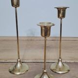 3 art deco candlesticks
