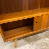 Vintage Mid-Century Teak Book Cabinet, 1950s
