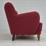 Années 1960, canapé danois 3 places, état d'origine, tissu coton-laine.