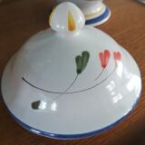 Ceramic candy box with rooster decor