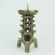 Outstanding 1960s 70s mid century brutalist brass candleholder for one big candle