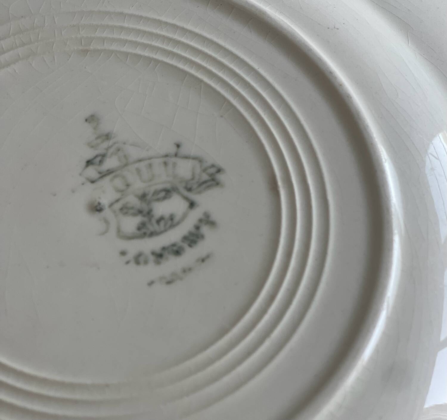 9 mismatched blue ironstone plates