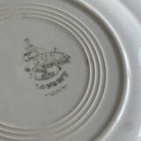 9 mismatched blue ironstone plates