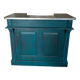Old wooden trade counter with a zinc top.