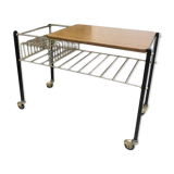 Vinyl door table with wheels, 1970