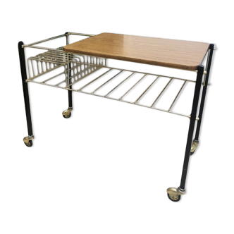 Vinyl door table with wheels, 1970