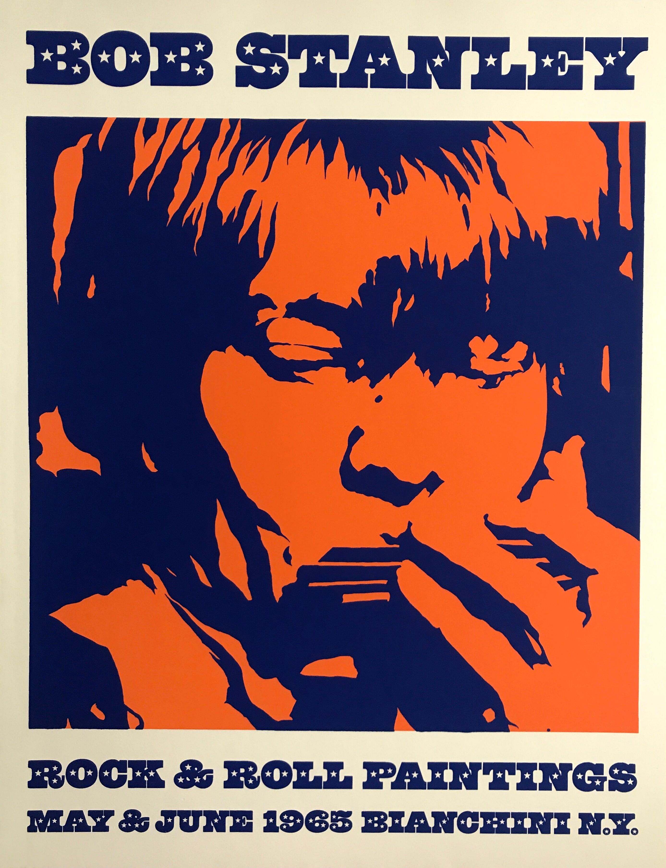 Original silkscreen poster by Robert Stanley, Brian Jones, 1965