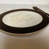 Vintage brown velvet mirror