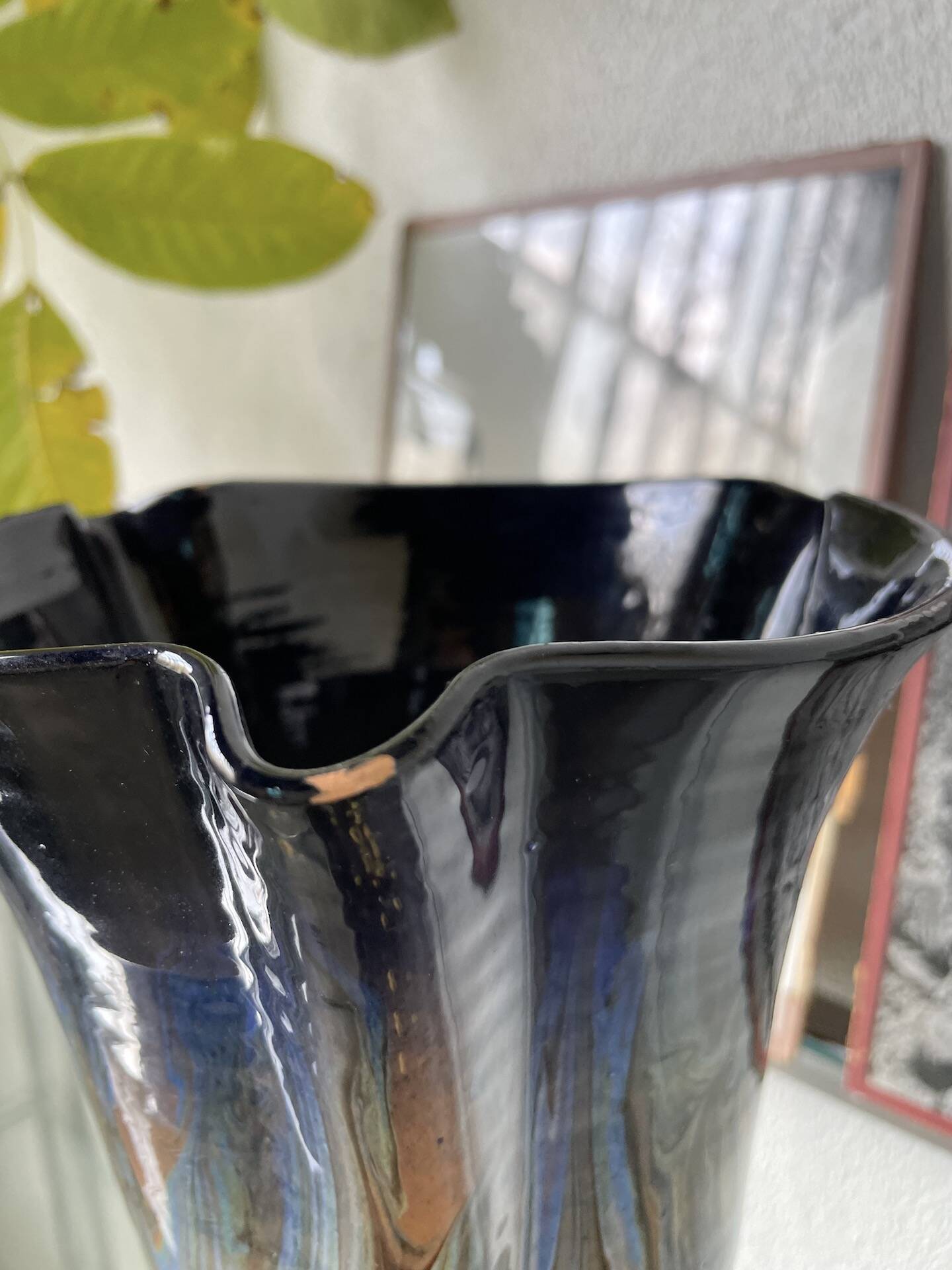 Glazed ceramic vase