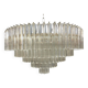 Contemporary clear triedro murano glass chandelier