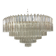 Contemporary clear triedro murano glass chandelier
