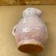 Antique white & pink ceramic pitcher 60s vintage