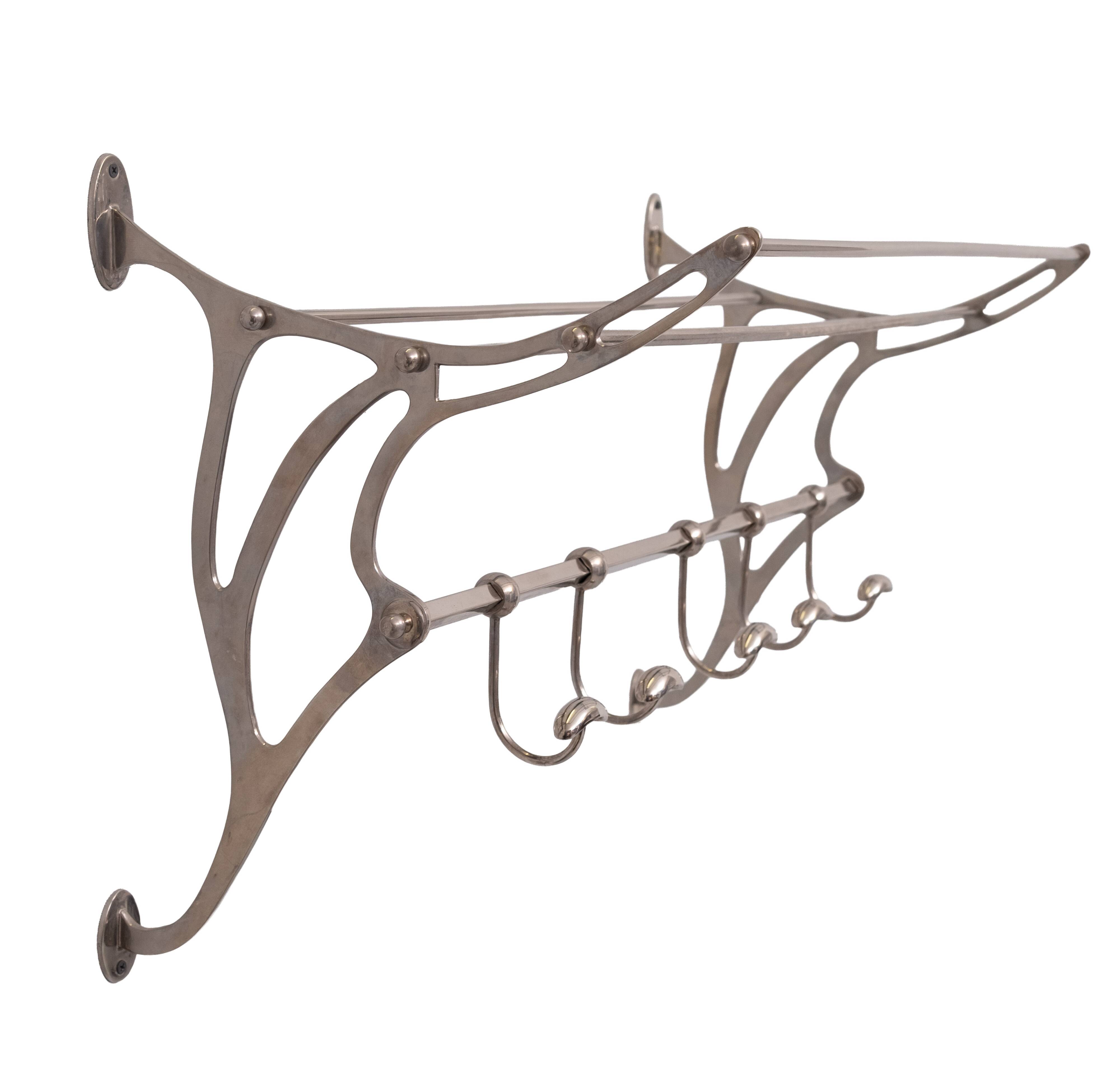 Vintage Art Nouveau Wall Coatrack France