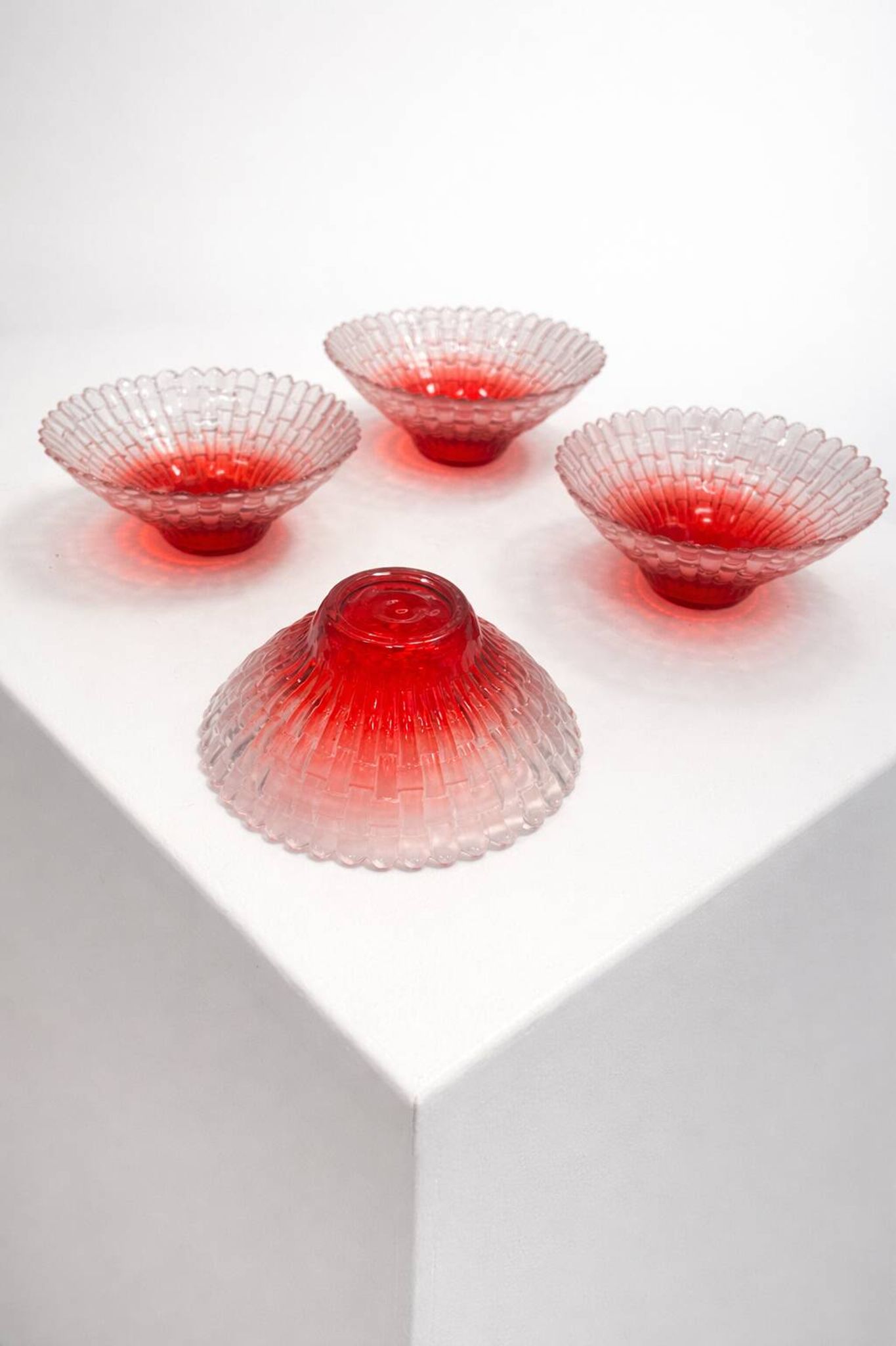 Set of 4 vintage glass bowls