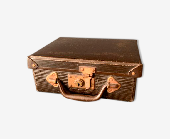 Valise ancienne en carton, années 40