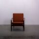 Mid-century easy chair in teak and cane circa 1970
