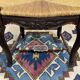 Set of 7 Louis XV style beech chairs with straw seats.