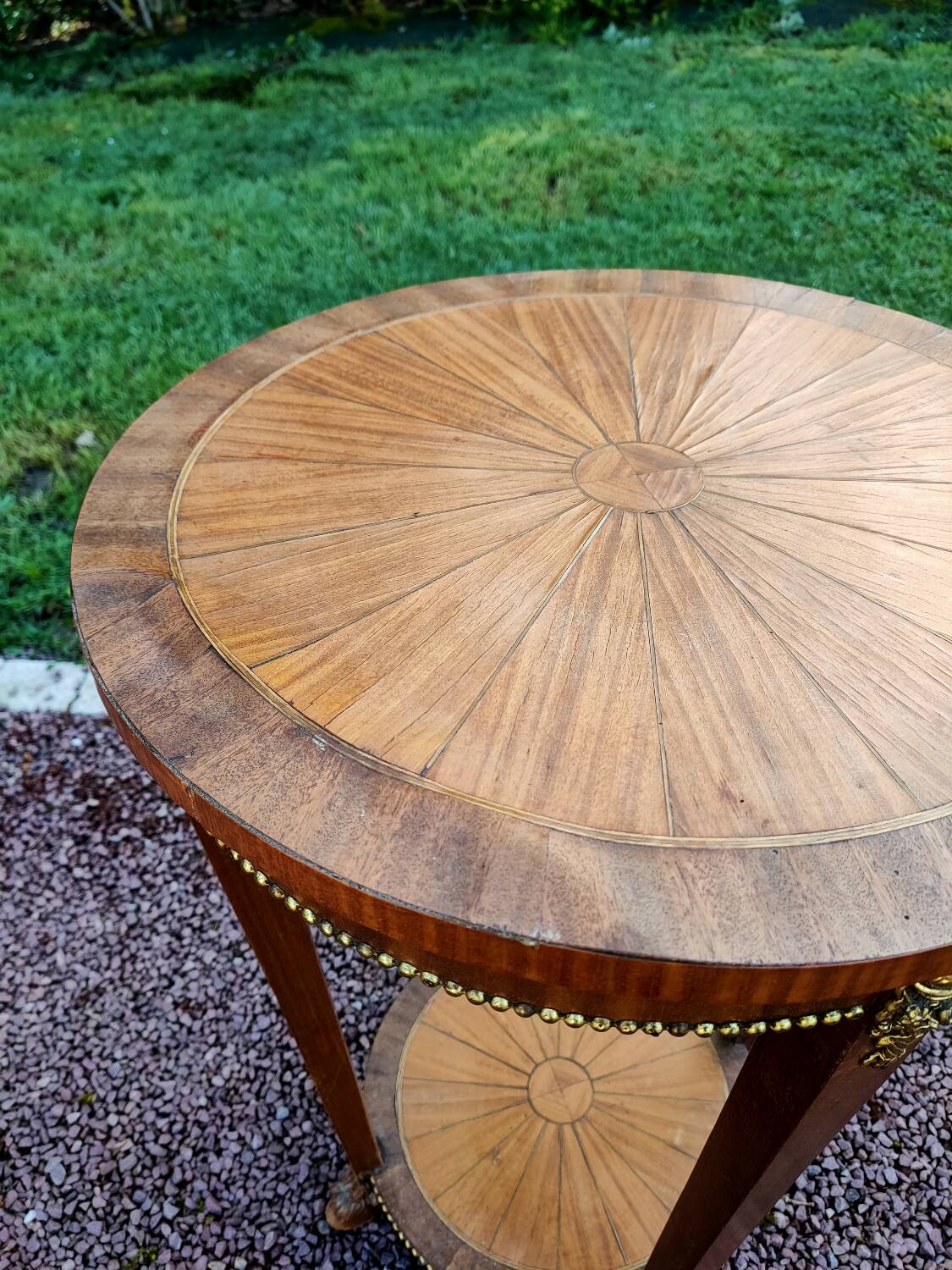 Antique Louis XVI pedestal table from the end of the 19th century