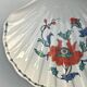 Paris porcelain shell-shaped pocket emptier with vintage poppy decoration