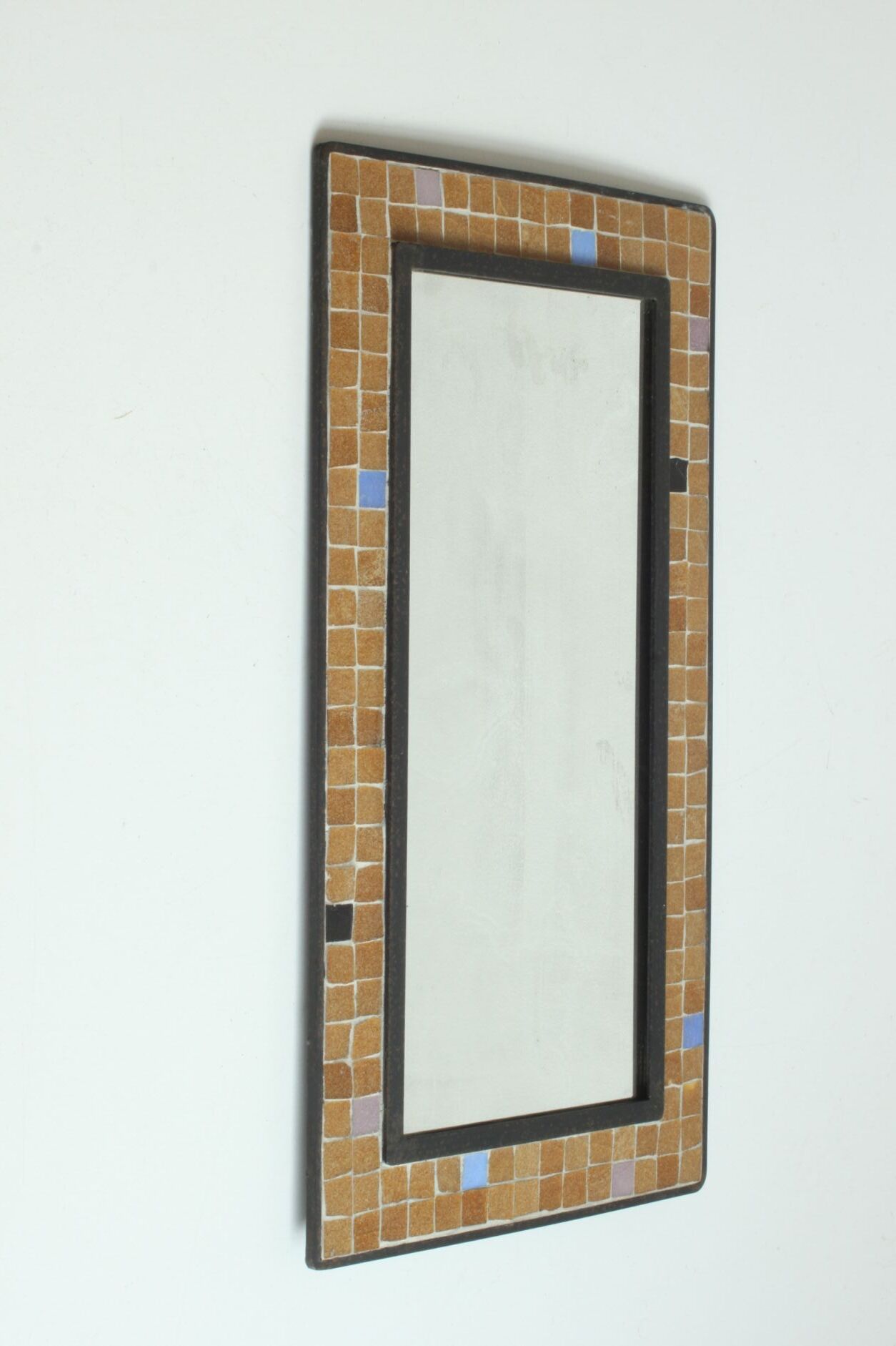 Cast iron and mosaic tiles mirror, 1960s.