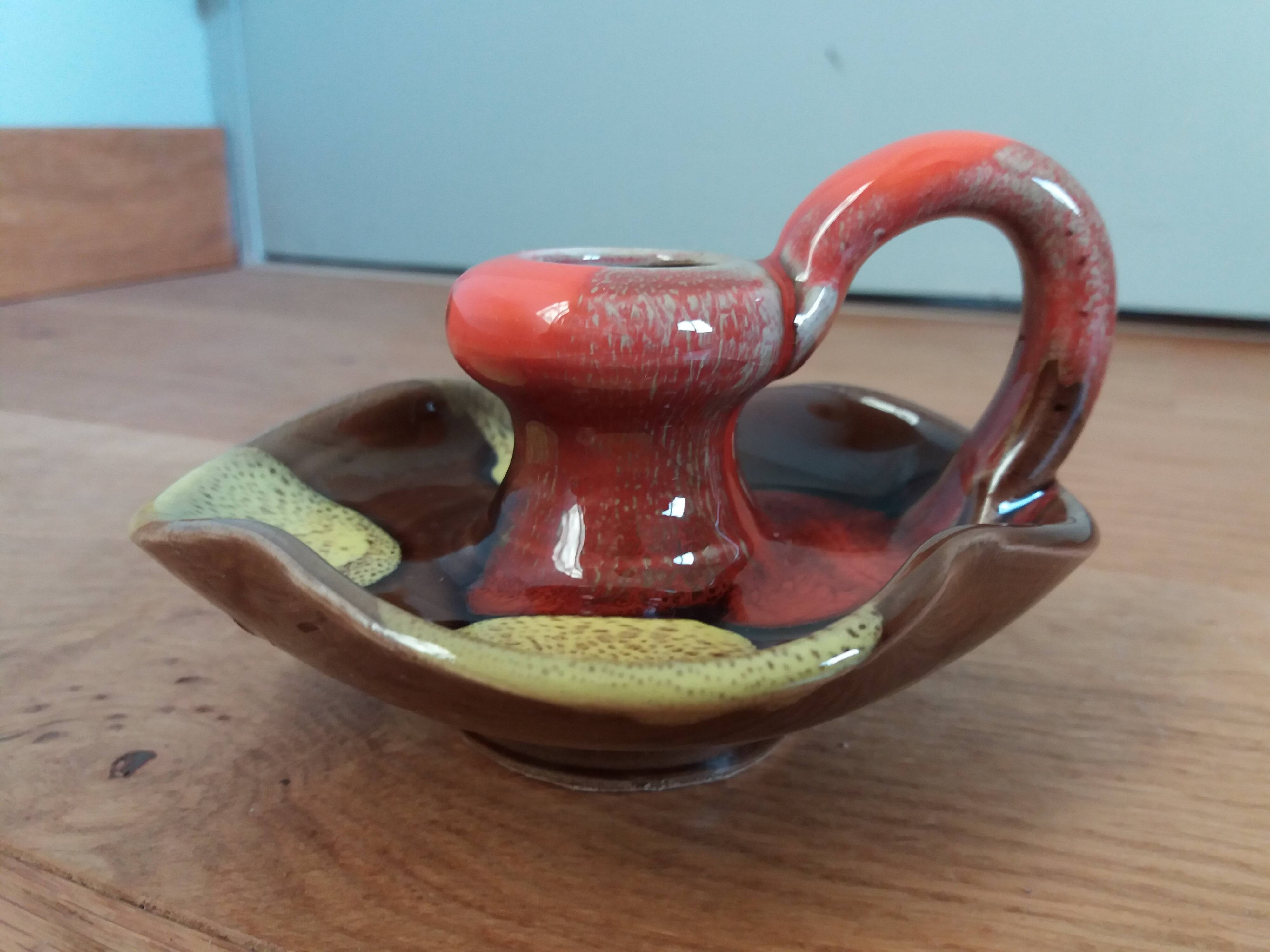 Bougeoir céramique flammée Vallauris