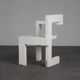 Asymmetrical modernist wooden chair, Netherlands, 1970s