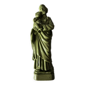 Statuette of St Joseph and the child Jesus, offset.
