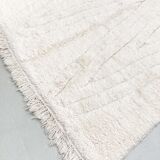 Berber carpet beni ouarain unbleached plain with large diamonds engraved 254x157m