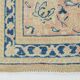 Tapis persan vintage beige et bleu à médaillon floral, 300x393 cm