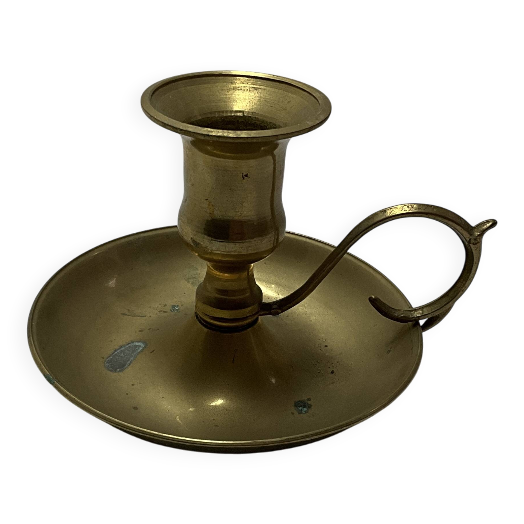 Brass hand candle holder