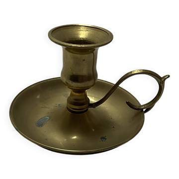 Brass hand candle holder