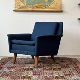 Woolen armchair, designed by Folke Ohlsson, Denmark 50s/60s, mid-c modern,
